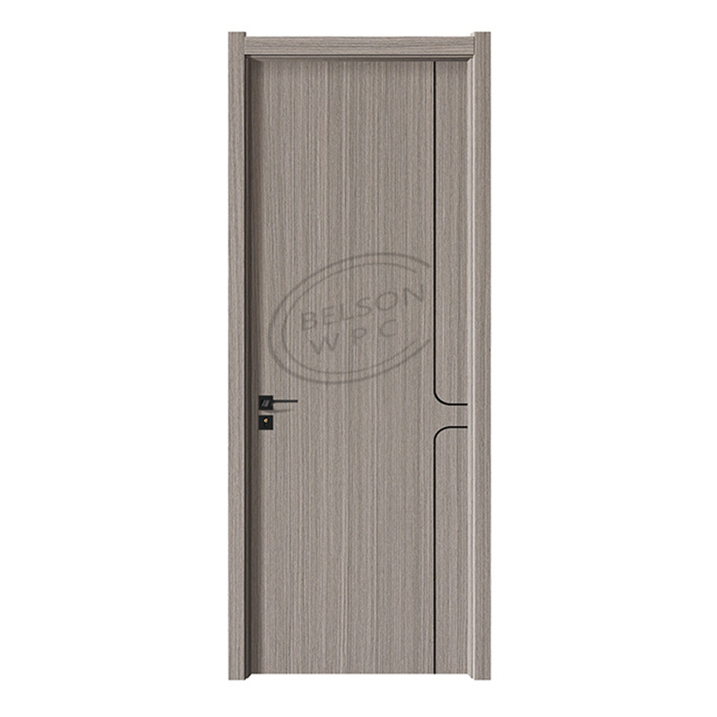 Belson WPC BES-020 gray color WPC black lines house door